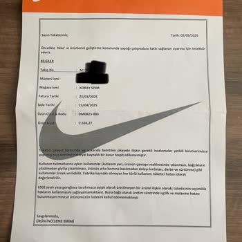 Yeni Alınan Ayakkabının İlk Kullanımdaki Taban Çatlaması Ve Değişim Süreci