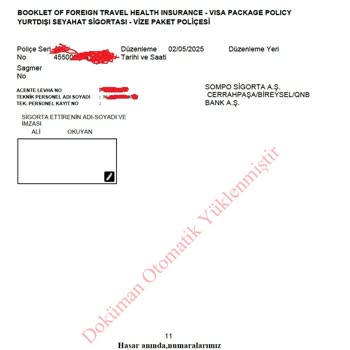 Vize İçin Gerekli Islak İmzalı Poliçe Verilmemesi Ve Sigorta İptalinde Yaşanan Sorunlar