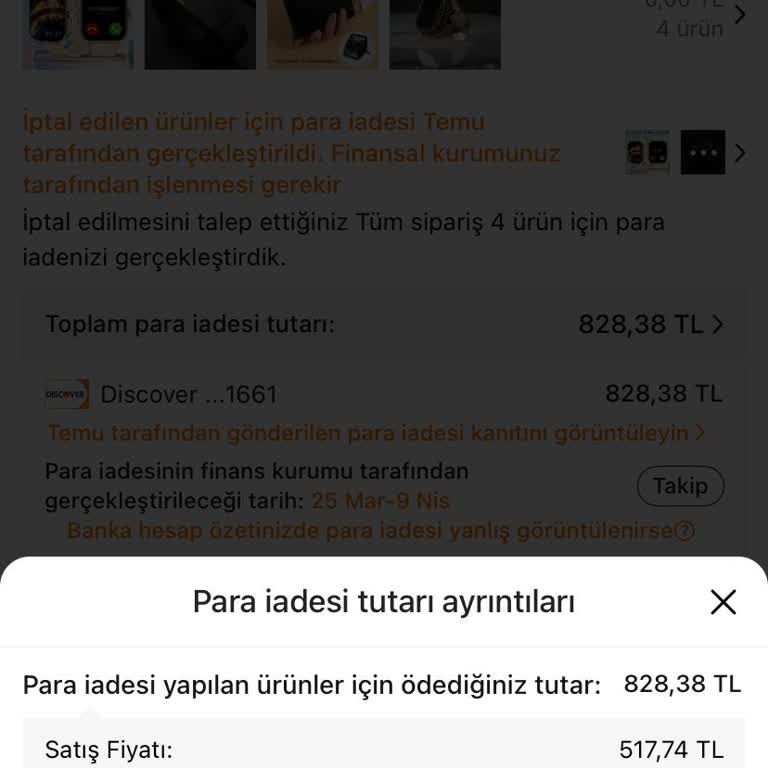 Temu Sipariş İptalinde Para İadesi Sorunu Yaşadım