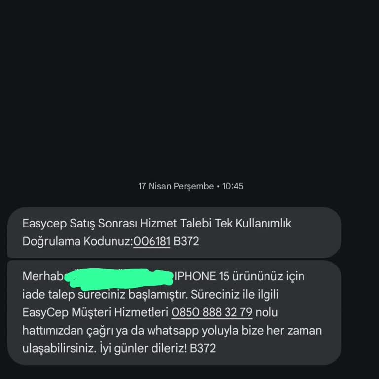 EasyCep'ten Aldığım Kusurlu Ürünün İadesi Sürekli Geciktiriliyor