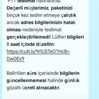 PTT Kargo Bilinmeyen Numaradan Gelen Rahatsız Edici Mesajlar Hakkında Şikayet
