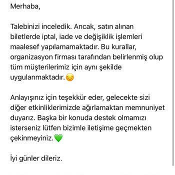 Bubiletten Yanlış Etkinlik Bileti İptalinde İade Yapılmıyor