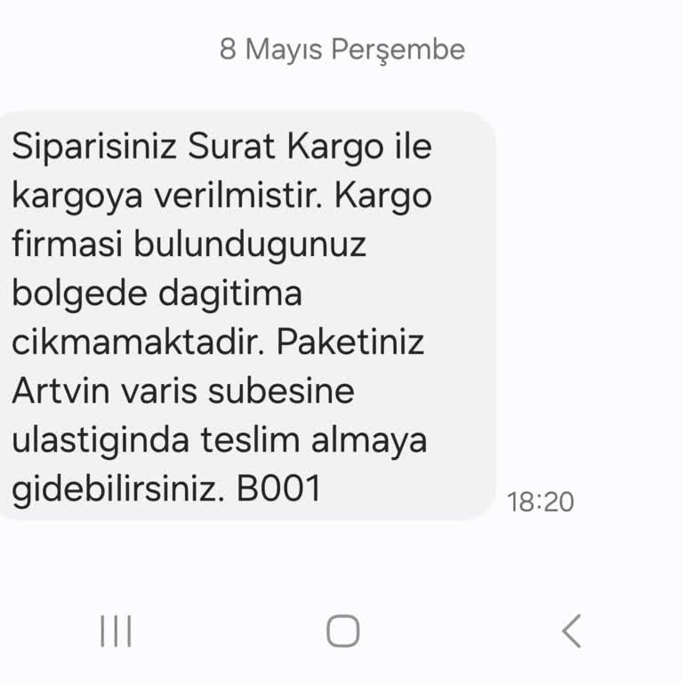 Kargom Şavşat'a Değil, 75 Km Uzaklıktaki Artvin Merkez'e Gönderildi