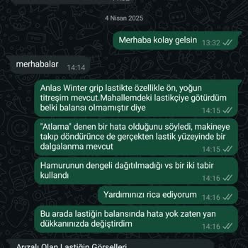 Kusurlu Lastik Satışı Ve İlgisiz Müşteri Hizmeti Nedeniyle Mağduriyet