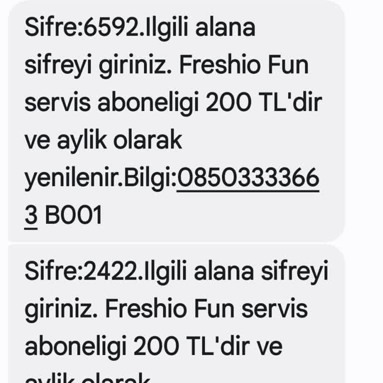 Freshio Fun Onay Kodu Sonrası Bilgim Dışında Üyelik Ve 200 TL Kesinti Mağduriyeti