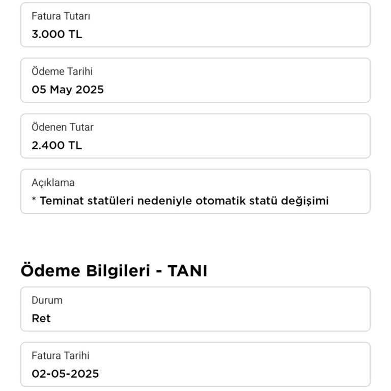 Fatura Tutarımın Yarısı Sebepsizce Ödenmedi