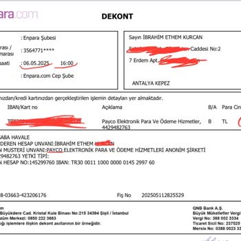 Gönderdiğim Para Hesabıma Geçmedi, Destek Alamıyorum