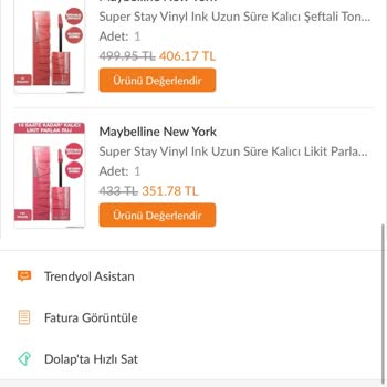 Maybelline Vinyl Rujlarda Renk Ve Kalite Sorunu Yaşıyorum