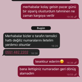 Siparişim Gönderilmedi, Mesajlara Dönüş Yapılmıyor Ve İade Talebim Var