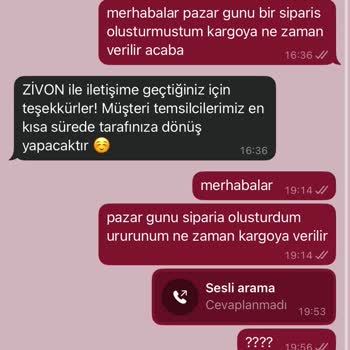 Siparişim Gönderilmedi, Mesajlara Dönüş Yapılmıyor Ve İade Talebim Var