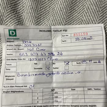 Deichmann'dan Aldığım Ayakkabının Kısa Sürede Deforme Olması Ve Sorunun Çözülmemesi