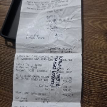 Yanlış Koruma Camı Takıldı, Ücret İadesi Veya Doğru Ürün Talebi