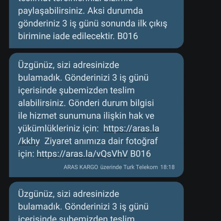 Çalışma Saatlerim Yüzünden Kargom Teslim Edilemedi Arama Yapılmadı