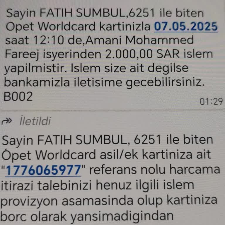 Şüpheli İşlem Nedeniyle Kartım İptal Edildi, Provizyondaki İşlemin İptalini Talep Ediyorum