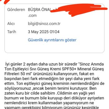 Sinoz Pink Touch Güneş Kremi Cildimde Alerji Ve Döküntüye Sebep Oldu, Müşteri Hizmeti Yanıt Vermiyor
