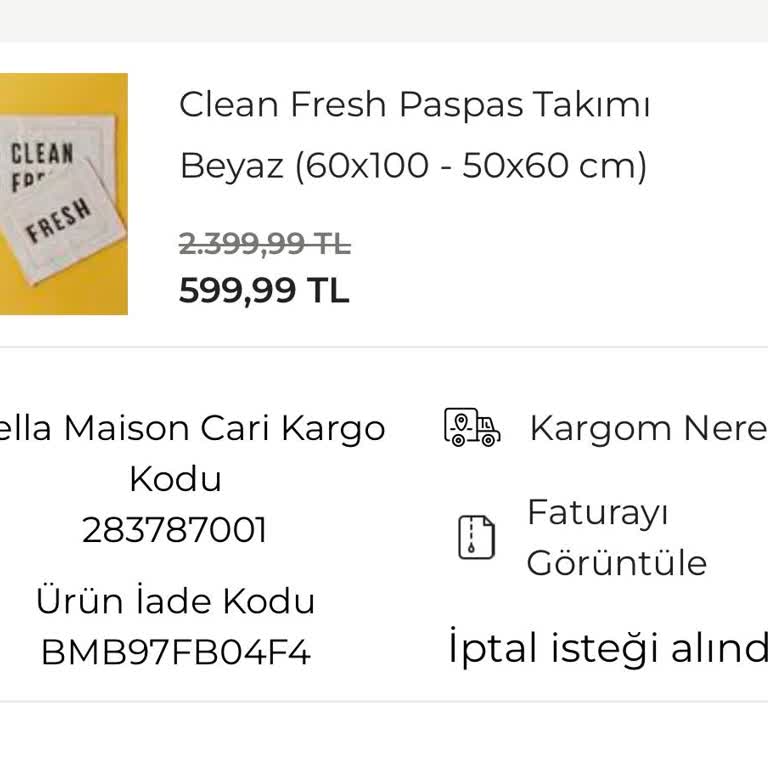 Bella Maison Defolu Ürün Ve Yavaş İade Süreci: Müşteri Hizmetlerinden Zor Yanıt Alıyorum