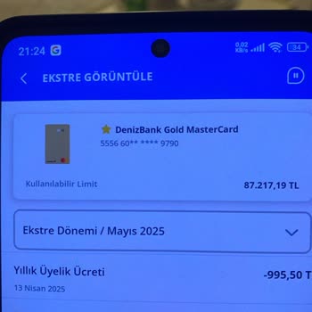 Denizbank Kartımdan Kesilen Yıllık Aidatın İadesini İstiyorum