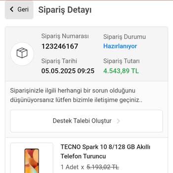 Sipariş Süreci Ve İade Süresi Hayal Kırıklığı Yarattı
