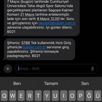 Ertelenen Konser İçin Bilet İadesi Sorunu Yaşıyorum