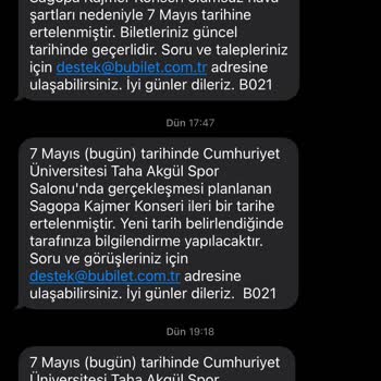 Ertelenen Konser İçin İade Seçeneği Bulamıyorum, Paramı Geri İstiyorum