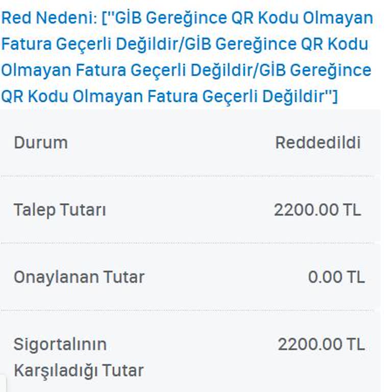 Sağlık Harcaması Talebim Barkod Eksikliği Nedeniyle Haksız Yere İptal Edildi