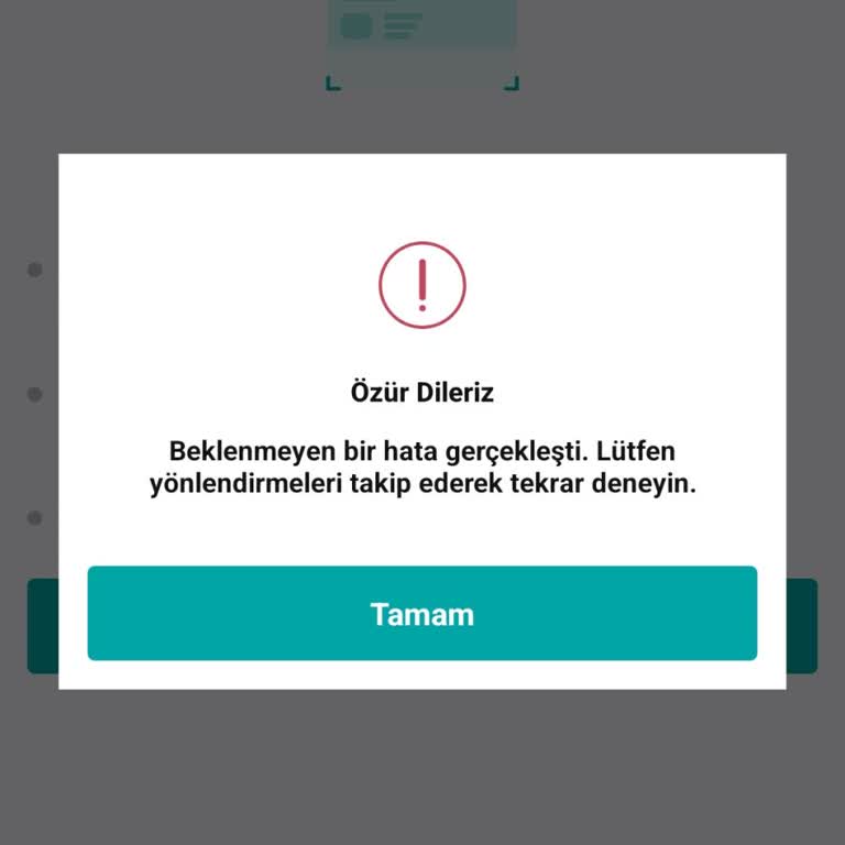 Garanti BBVA Mobil Uygulamada Faizsiz Avans Başvurusu Sürekli Hata Veriyor