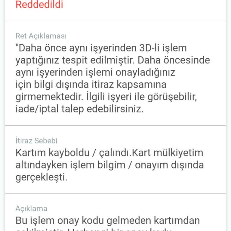 Onaysız Kart Çekimi Ve İade Sorunu Yaşadım