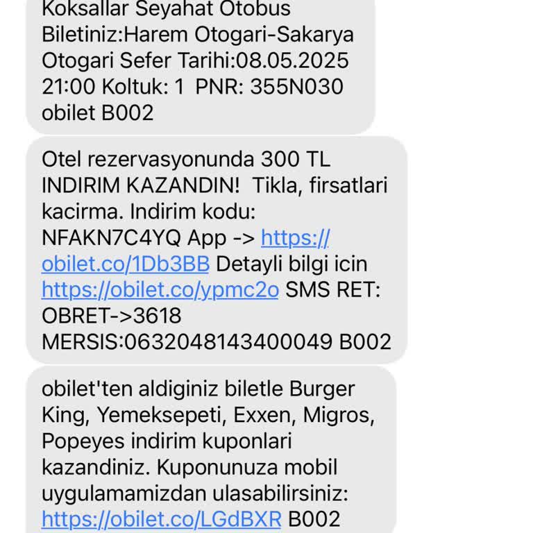 Otobüs Bileti Saatine Uymayan Servis Mağduriyeti