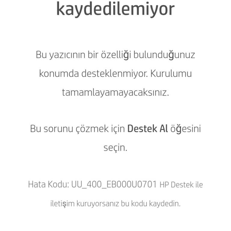 Türkiye Garantili HP Yazıcıda Kurulum Ve Kayıt Sorunu
