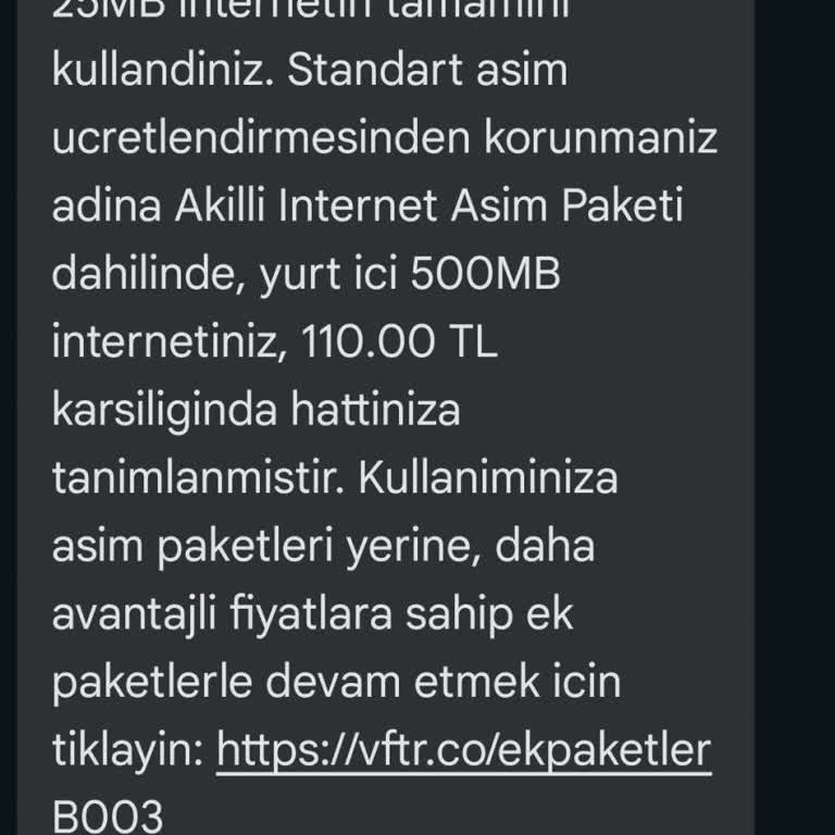 İnternet Aşım Ücretleri Nedeniyle Mağduriyet Ve İade Talebi