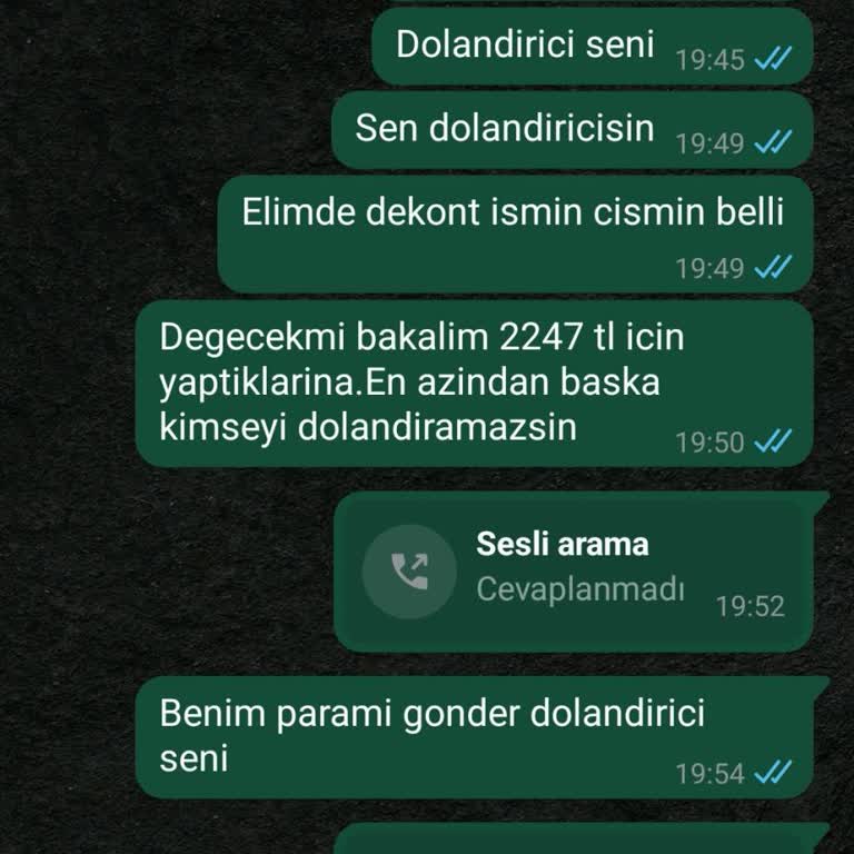 Gönderdiğim Paranın İadesi Yapılmadı, Mağdur Edildim
