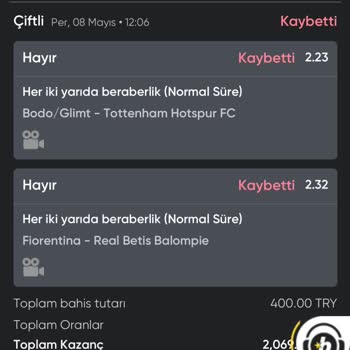 Betturkey Kazandığım Bahisler Hatalı Şekilde Kaybedilmiş Gösteriliyor