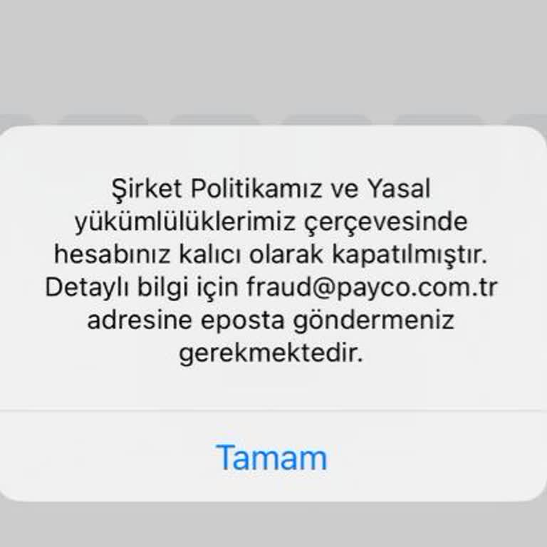 Payco Hesabım Kapatıldı Ve Destek Alamıyorum
