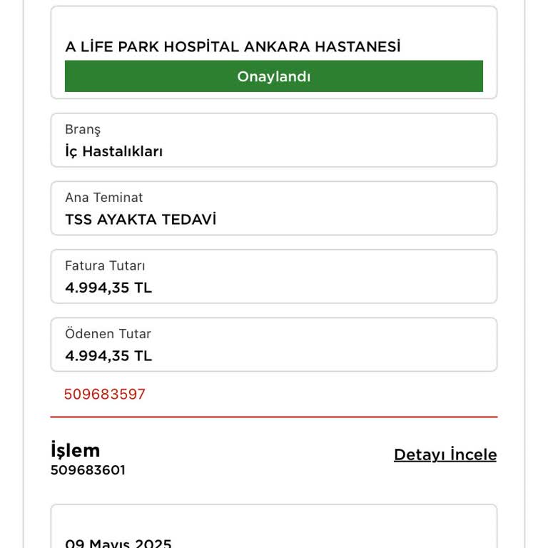 Yeni Sağlık Sigortamda Yatarak Tedavi Hakkım Reddedildi
