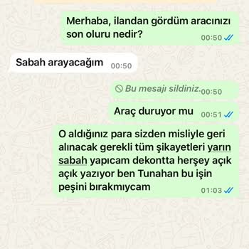 Kapora Gönderdikten Sonra İlan Sahibi Tarafından Engellenme