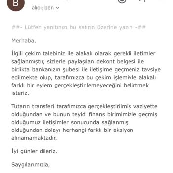 Yanlış Hesaba Gönderilen Para İade Edilmiyor