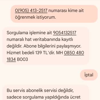 Numara Sorgulama Hizmeti İçin İki Kez Haksız Ücret Yansıtıldı