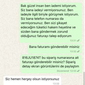 İade Edilen Ürünlerin Ücreti Bir Aydır Yatırılmıyor, Firma Sürekli Oyalıyor