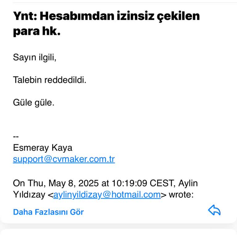 Tek Seferlik Ödeme Sonrası İzinsiz Para Çekildi