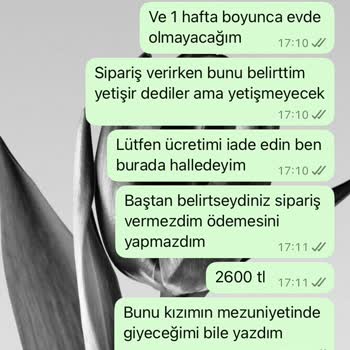Ücret İadesi Yapılmayan Sipariş Mağduriyeti