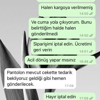 Ücret İadesi Yapılmayan Sipariş Mağduriyeti
