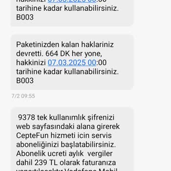 Vodafone Bilgim Dışında Oyun Kulüplerine Abone Yapılıp Para Kesildi