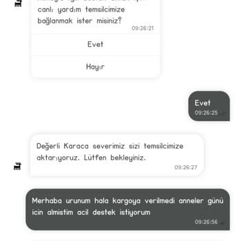 Anneler Günü Siparişim Teslim Edilmedi, Müşteri Hizmeti Yok