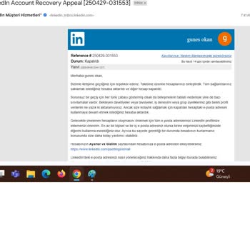 LinkedIn Hesabım İzinsiz Ve Habersiz Kapatıldı, Erişim Sağlanmıyor