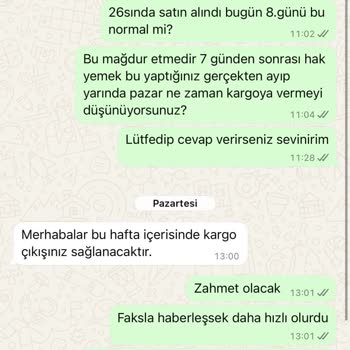 Siparişim Zamanında Teslim Edilmedi, Destek Yetersiz Kaldı