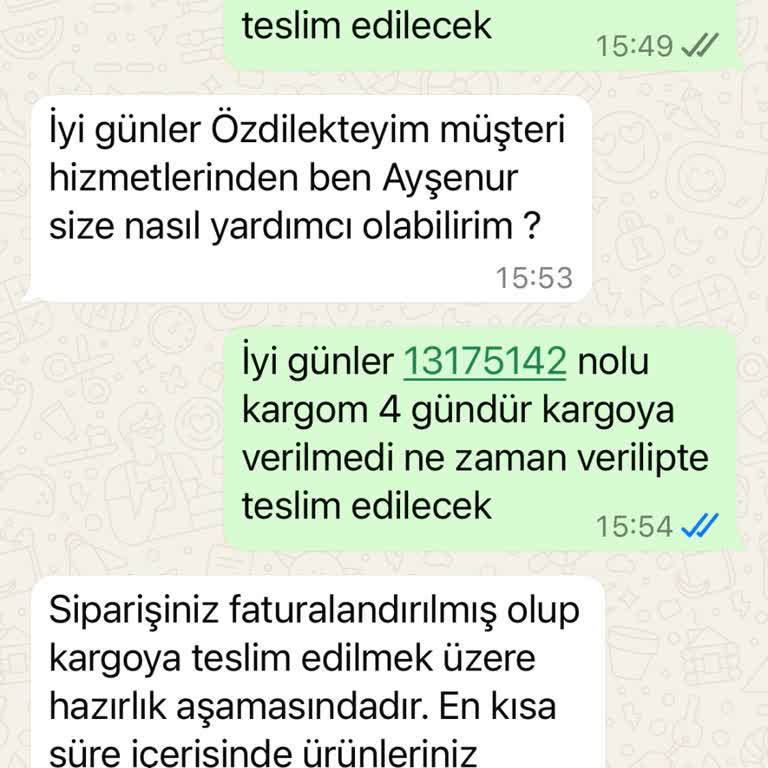 Siparişim Zamanında Kargoya Verilmedi, Planlarım Aksadı