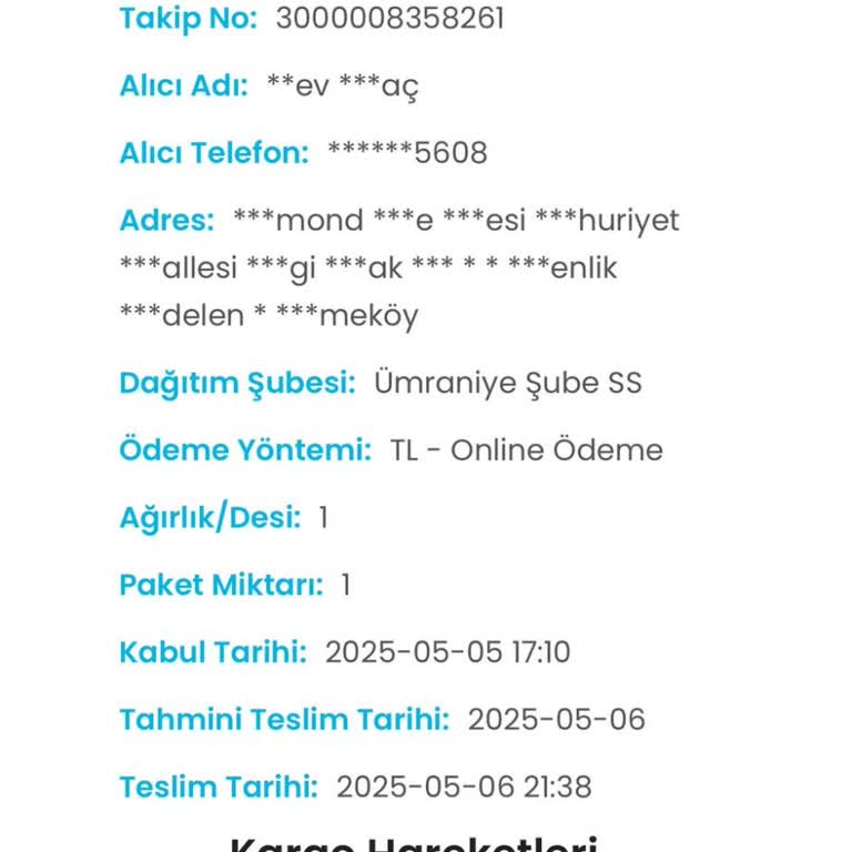 Kargoist Teslim Edilmeyen Ürün İçin Yanıltıcı Kargo Bilgisi ve İlgisiz Müşteri Hizmeti