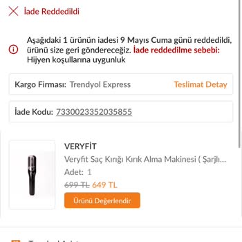 Kullanılmamış Ürünün İadesi Haksız Yere Reddedildi