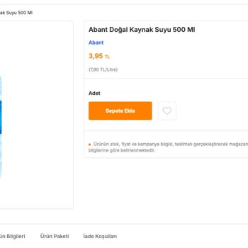 Abant Su Uygulamasında 500 Ml Suya Yüksek Fiyat Şaşkınlığı