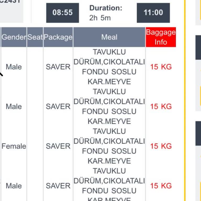 Satın Alınan Yemek Ve Tatlılar Uçuşta Teslim Edilmedi